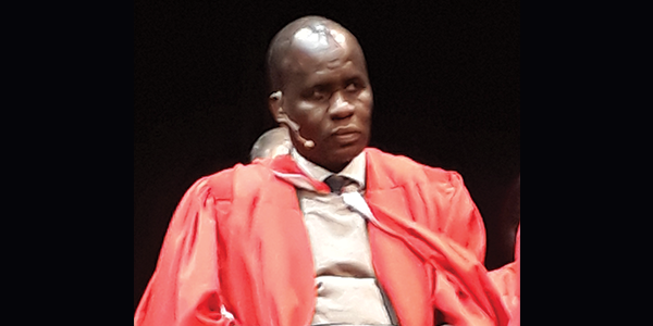 Surgeon Dr Thifheli Luvhengo delivered the keynote address at the Faculty of Health Sciences graduation ceremony on 4 July 2018